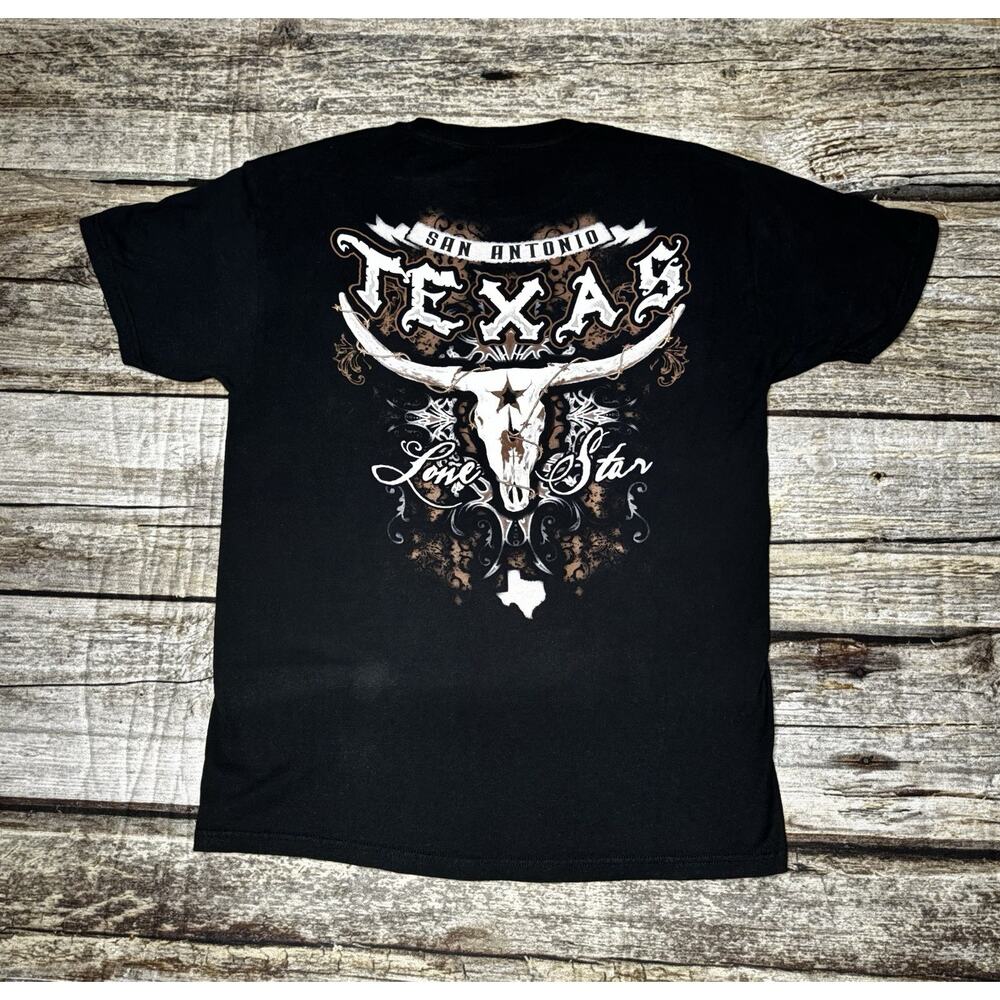 The Duck CO Company San Antonio Texas Lone Star T Shirt Mens Size Medium Black